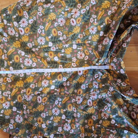 TALL Duluth Trading XL TALL Heirloom Overalls Rose Olive Fall Floral Fairycore - Picture 7 of 11